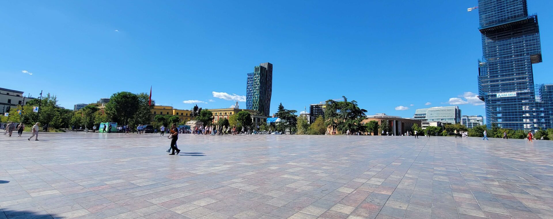 Skanderbeg Square in Tirana, Albania is one of the best things to do.