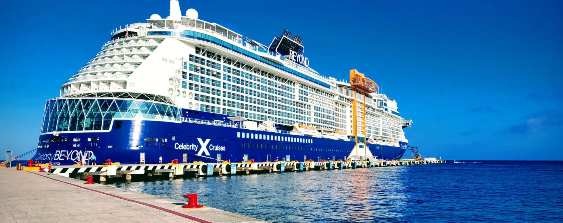 The gorgeous Celebrity Beyond Cruise Ship. Check out this cruise review and what to pack!