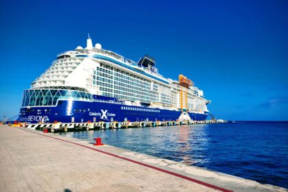 The gorgeous Celebrity Beyond Cruise Ship. Check out this cruise review and what to pack!