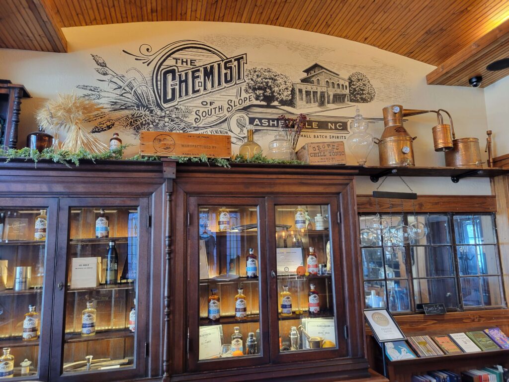 The Chemist is a great distillery in Asheville, NC.