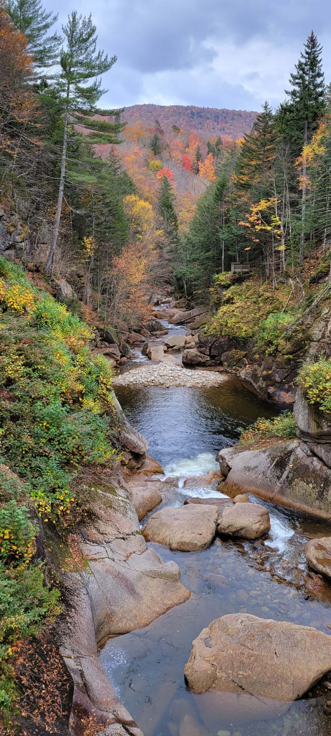 Best Spots for Fall Foliage in the White Mountains of NH: Flume Gorge