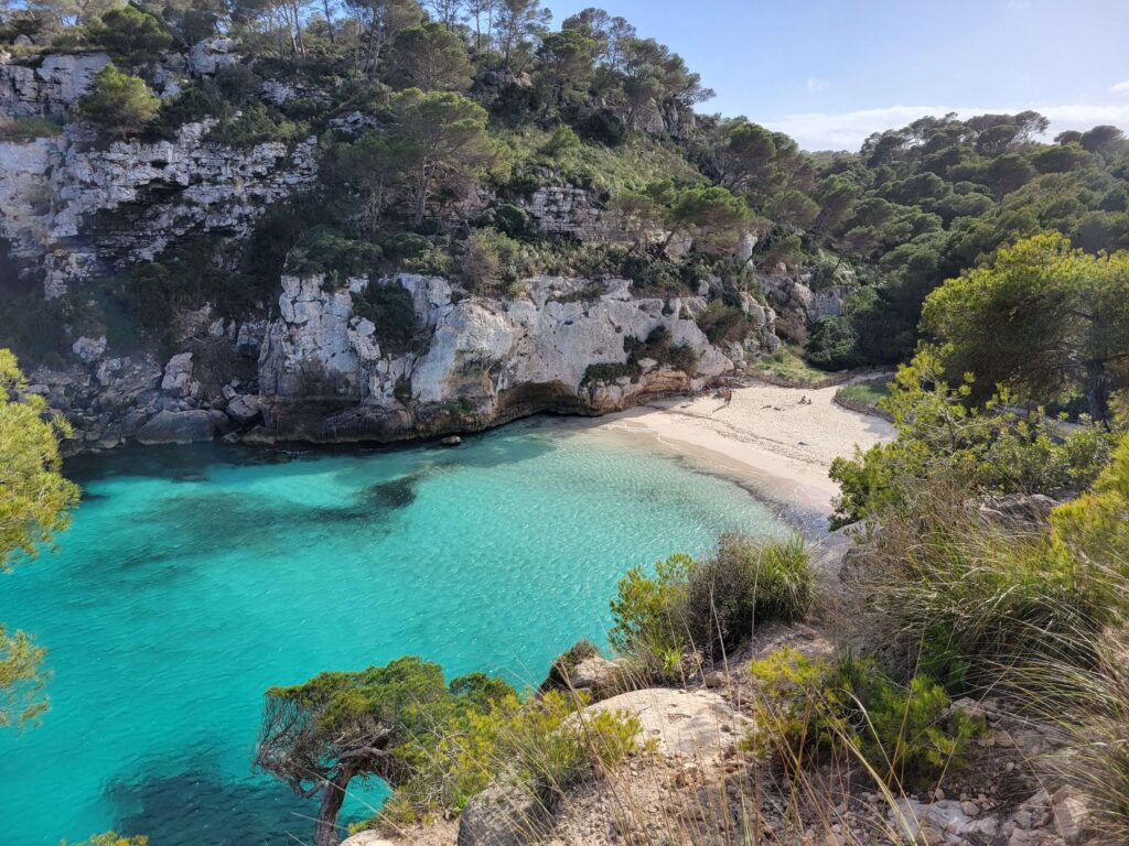 Visiting Menorca in April: Cala Macarelleta