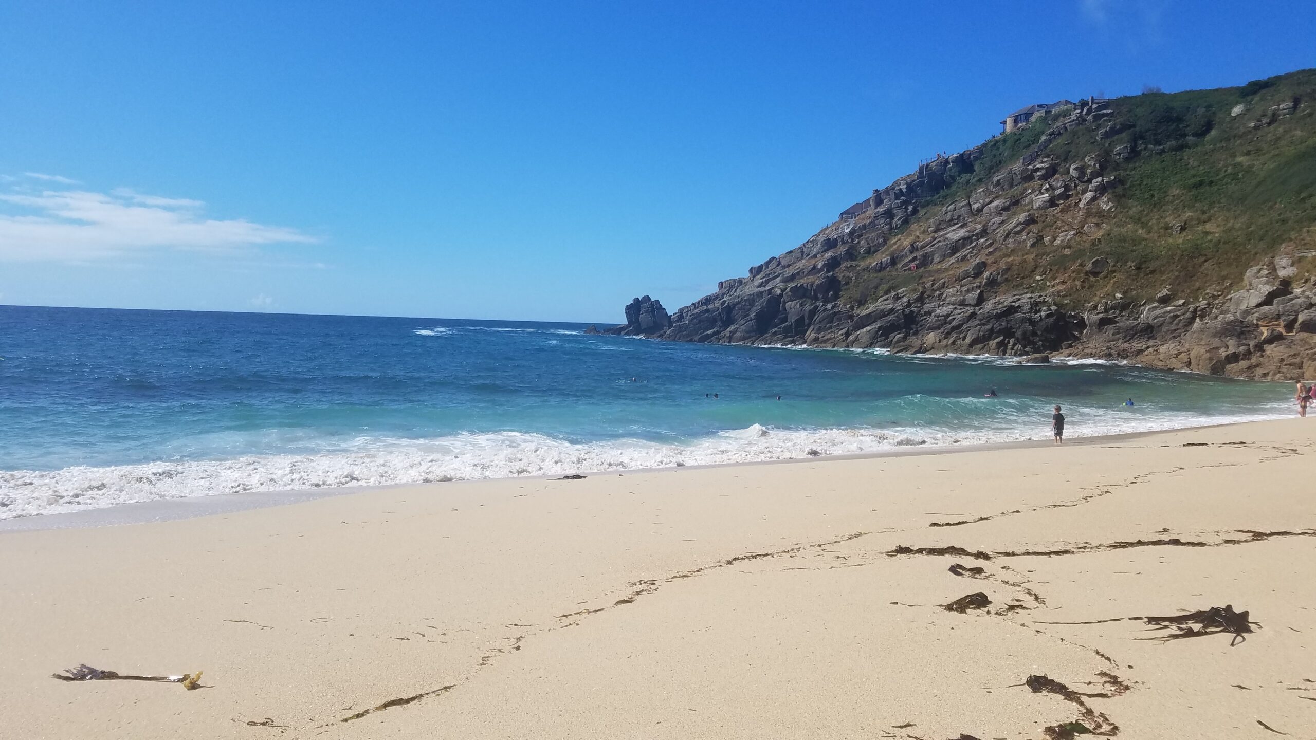 Best things to do in Cornwall. Visit Porthcurno Beach. 